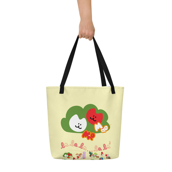 Mio Mao All-Over Print Large Tote Bag