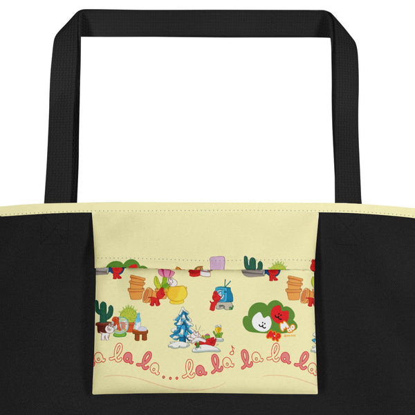 Mio Mao All-Over Print Large Tote Bag