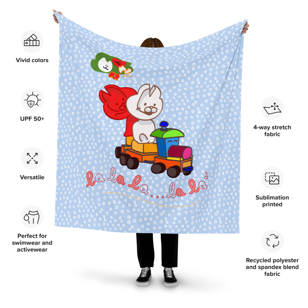 Mio Mao Little Train Blanket Recycled polyester fabric