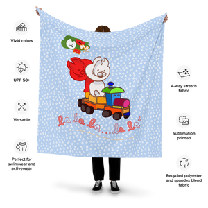 Mio Mao Little Train Blanket Recycled polyester fabric