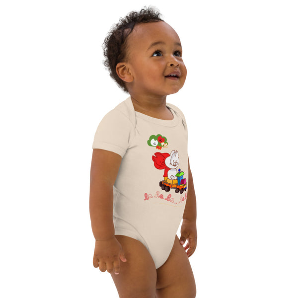 Mio Mao Little Train Organic cotton baby bodysuit