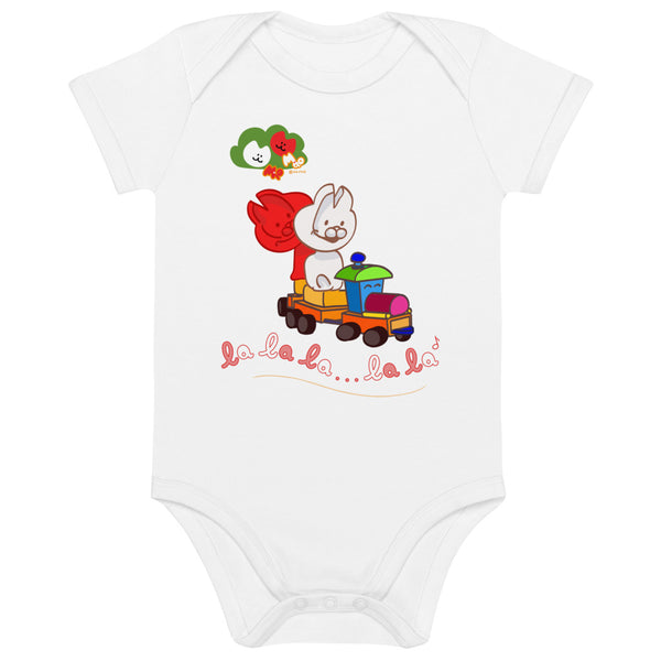 Mio Mao Little Train Organic cotton baby bodysuit